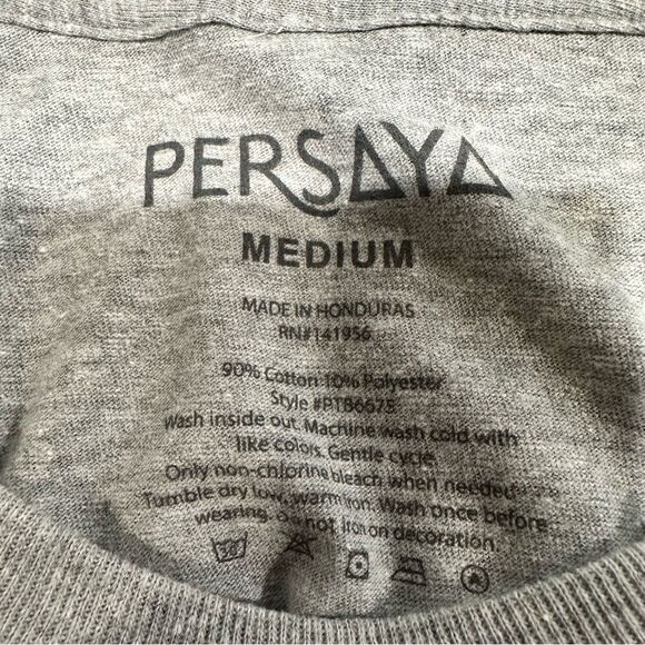Persaya Adrenaline Queen Fishnet Sleeve T-Shirt Size Medium - Picture 9 of 9